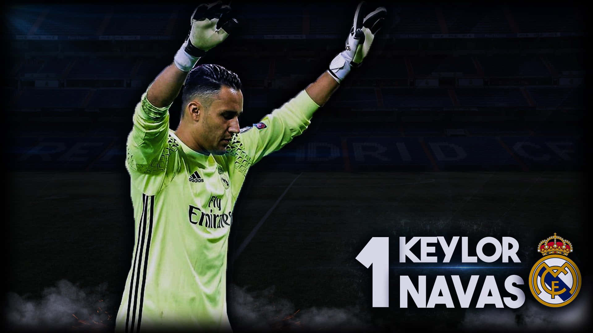 Keylor Navas in action on the field Wallpaper