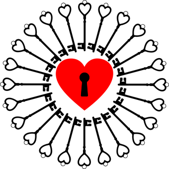 Keyto My Heart Graphic PNG