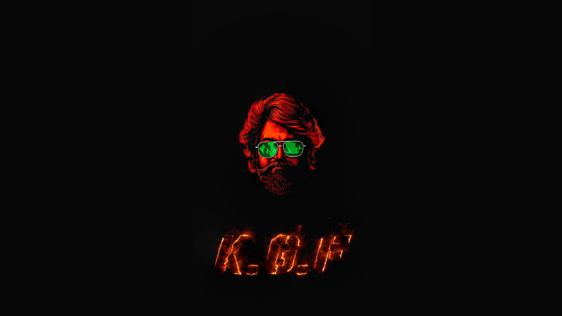 Kgf 4k Logo In Flames