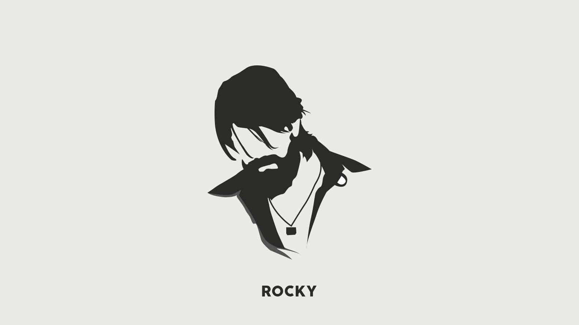 Kgf 4k Rocky Face Silhouette Wallpaper