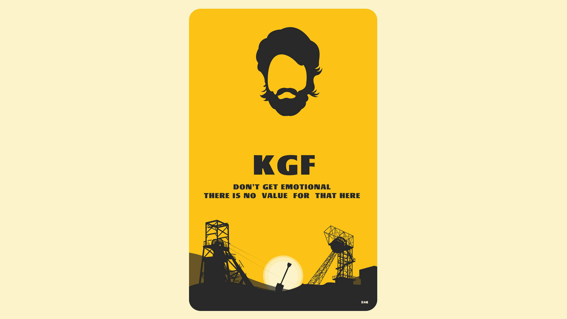 Kgf 4k Yellow Vector Art Wallpaper