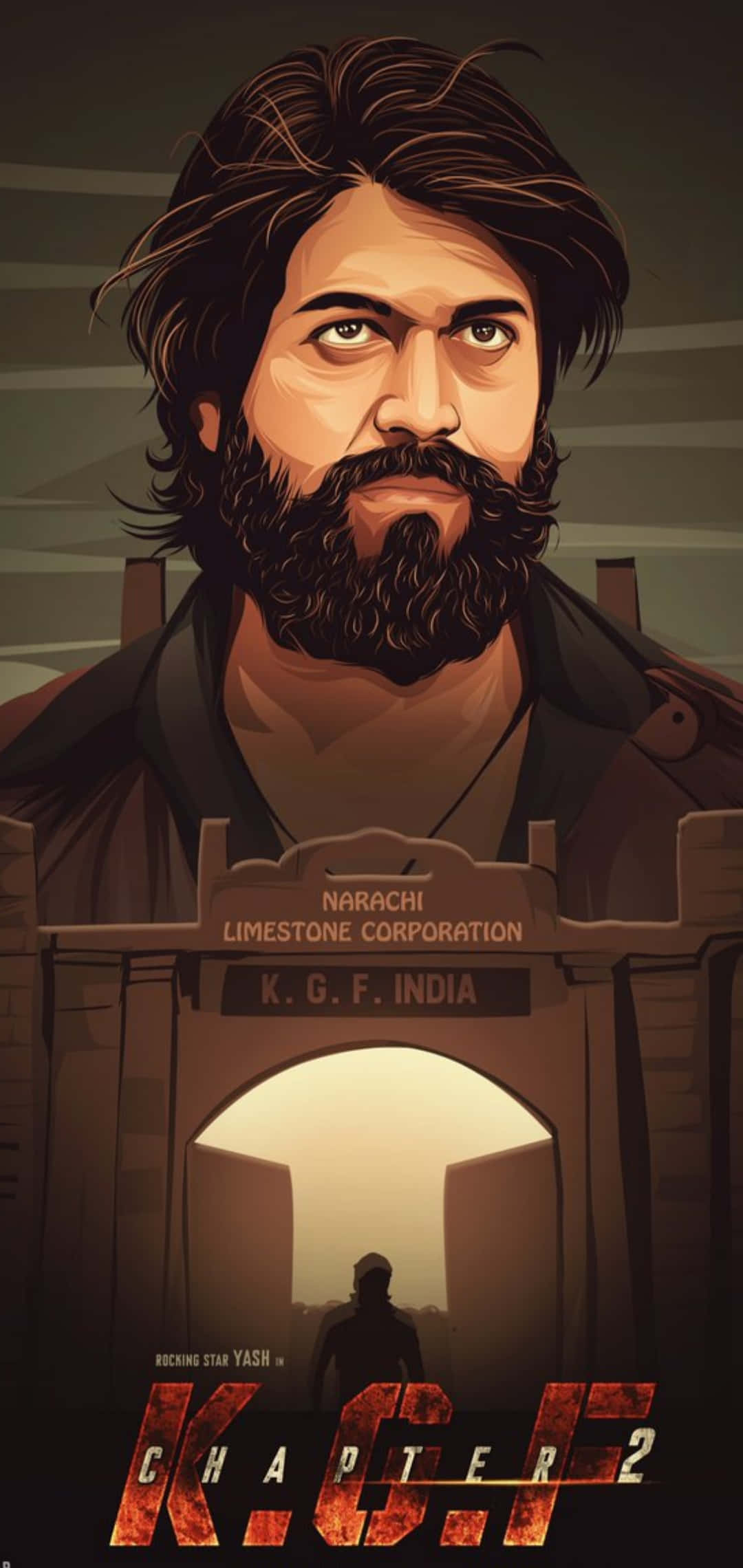 Rocky Bhai in KGF Chapter 2 as the Dominant Force in the Mines