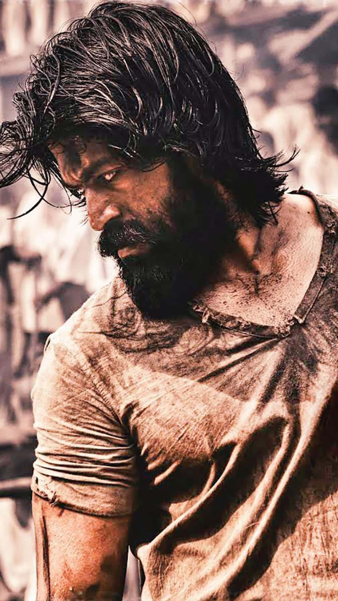 Intense Gaze from KGF Chapter 2 Star, Yash, in a Captivating Scene