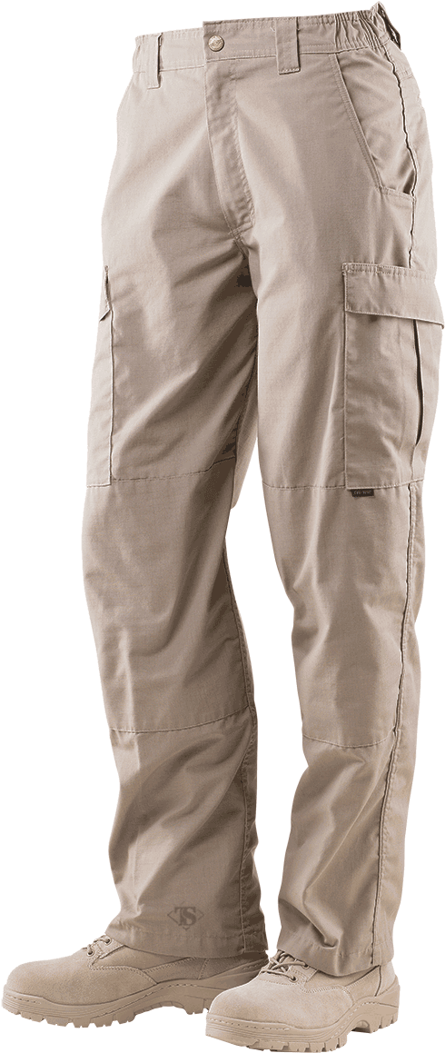 Khaki Tactical Pants Standing PNG
