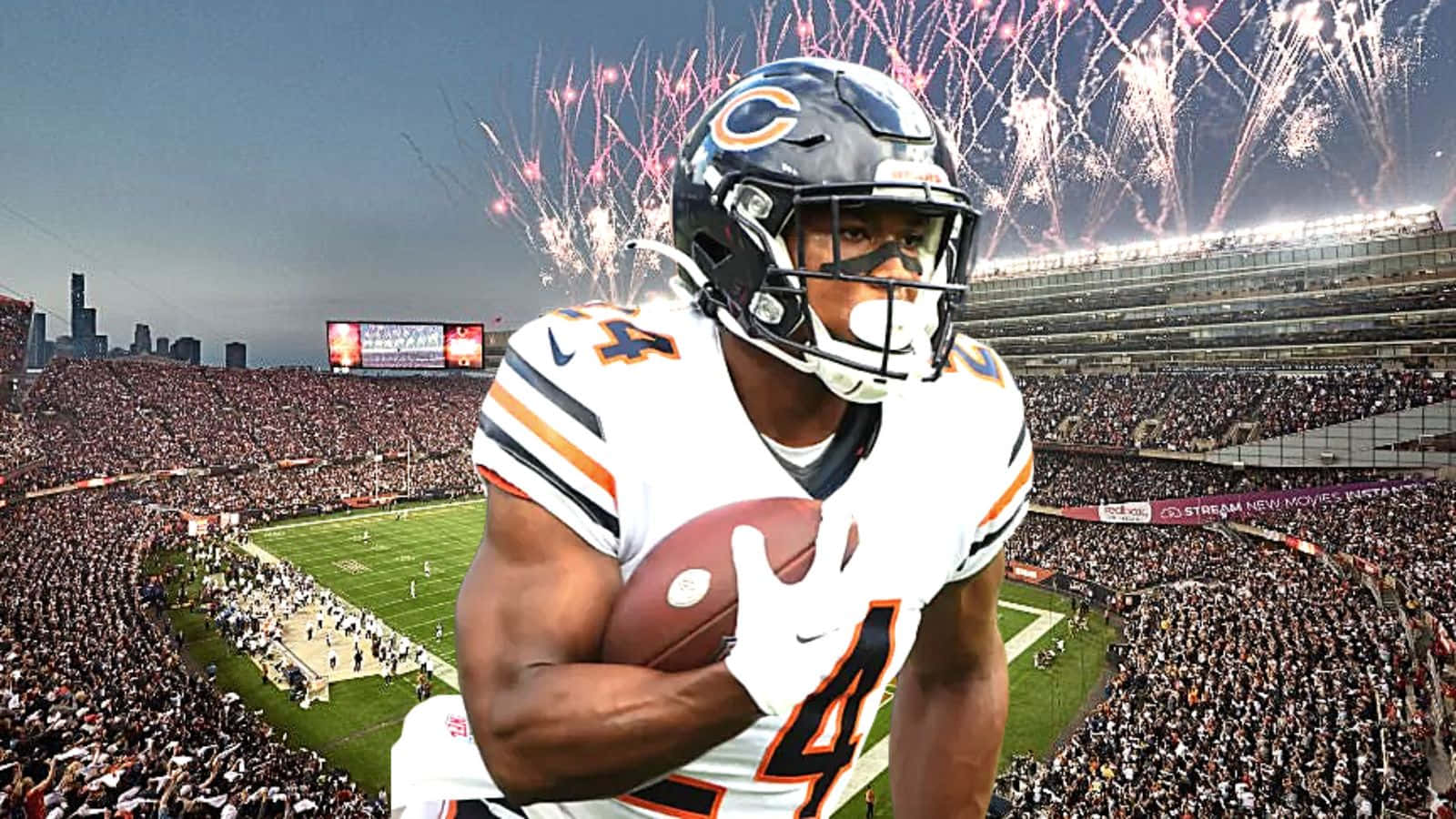 Khalil Herbert Chicago Bears Wedstrijddag Achtergrond