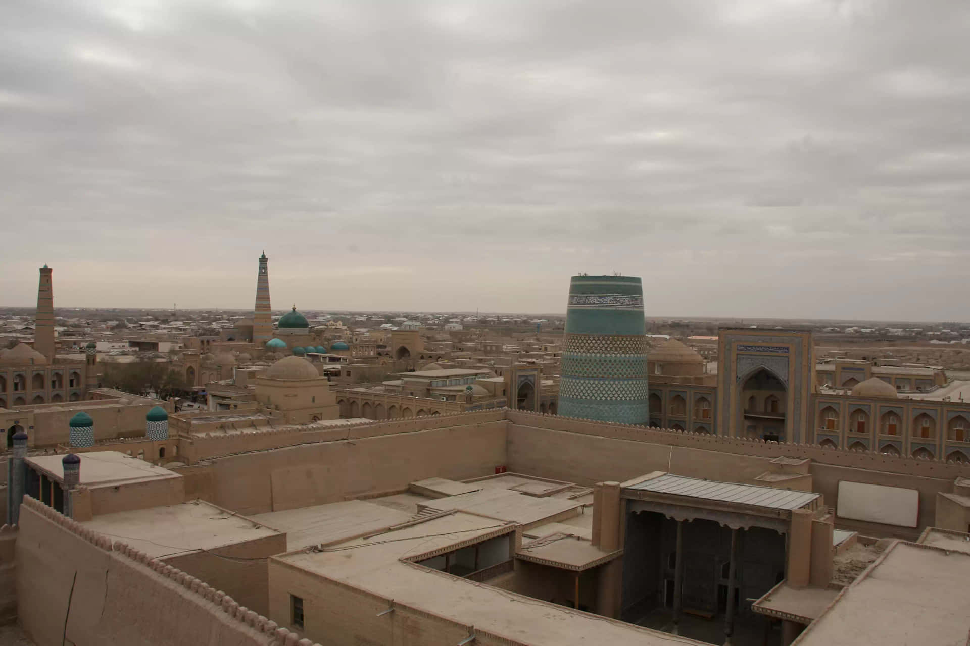 "Afternoon Sky Over Historical Khiva" Wallpaper