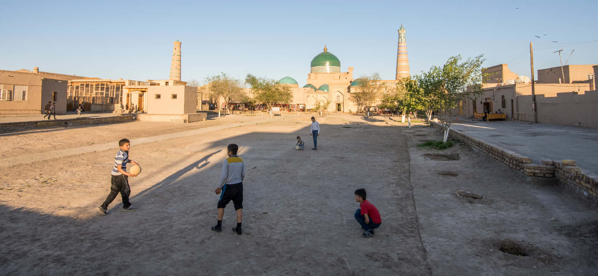 Khiva Kids Playing Background
