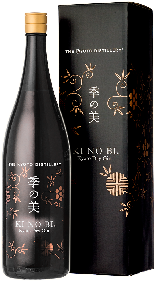 Ki No Bi Kyoto Dry Gin Bottleand Box PNG