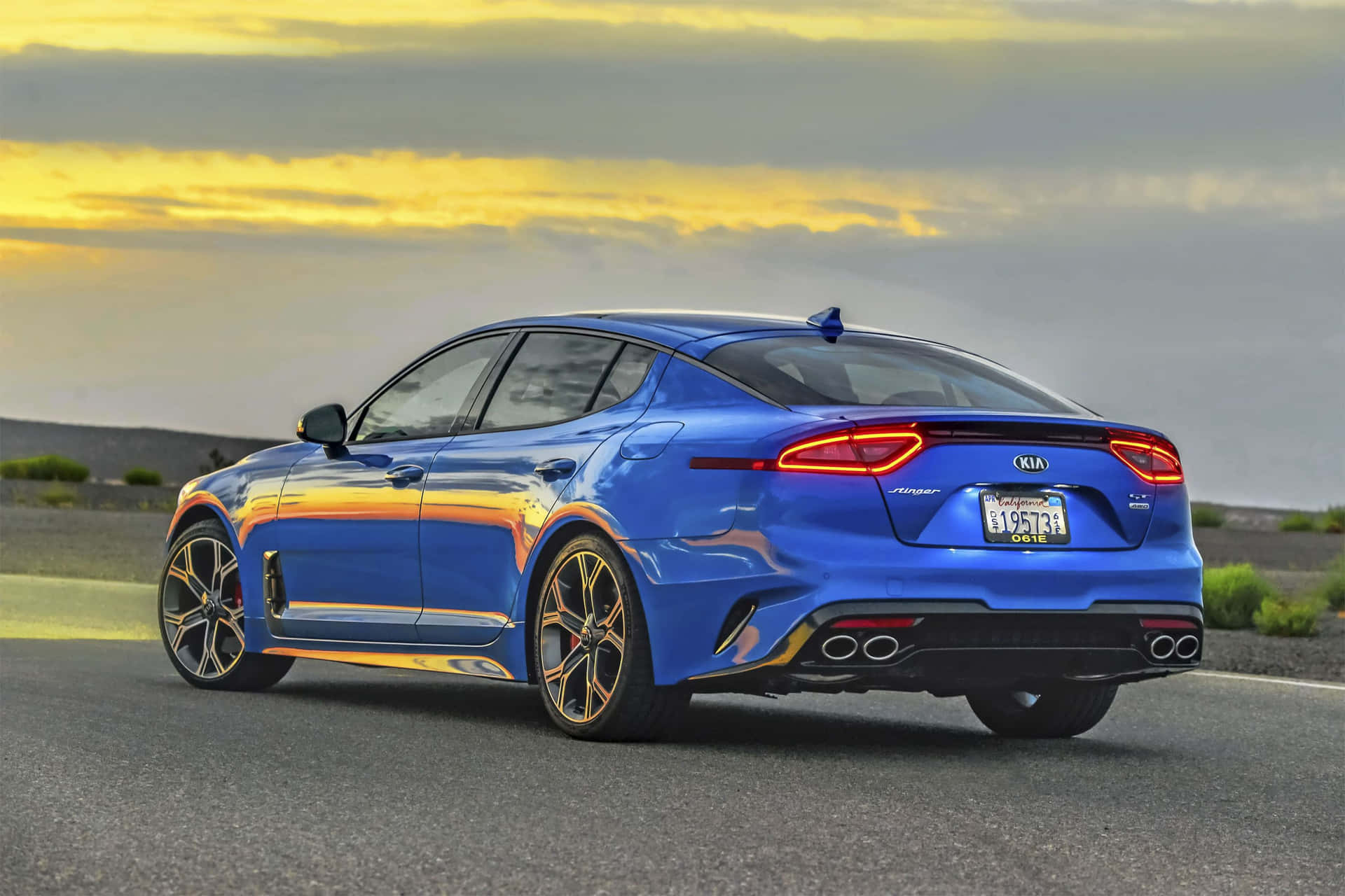 Stunning Kia Stinger on the Open Road Wallpaper