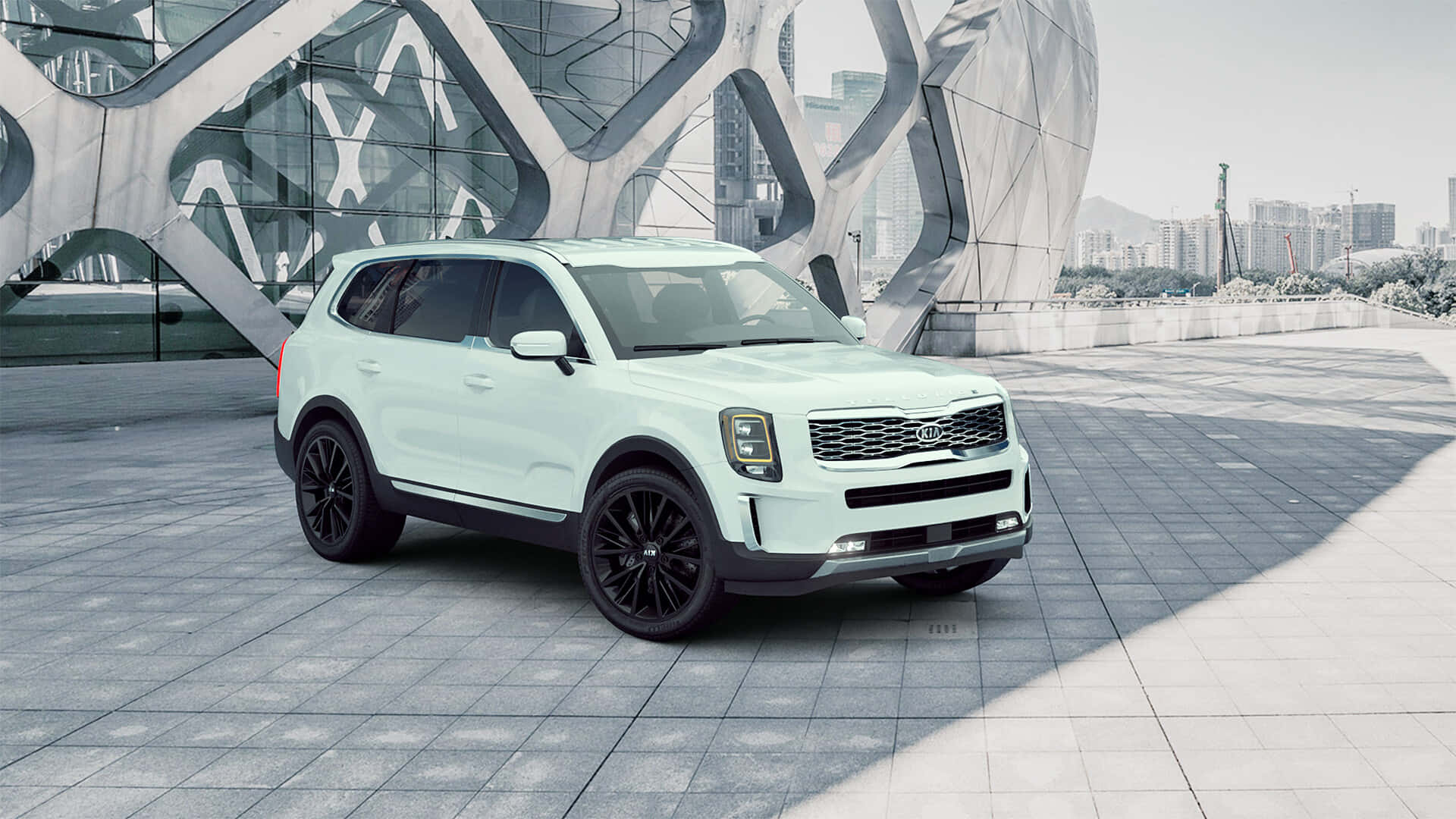 Bold and Stylish Kia Telluride in Nature Wallpaper