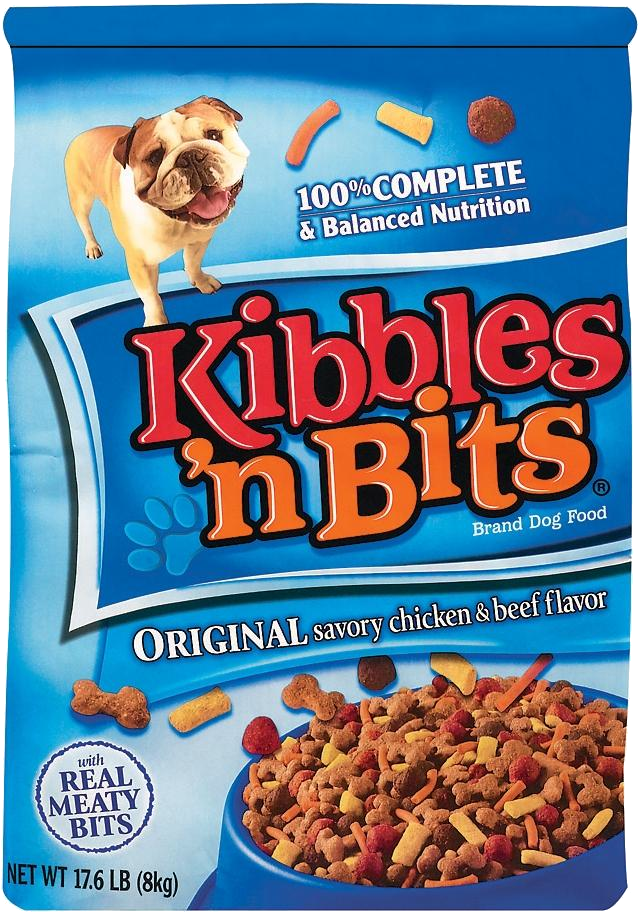 Kibblesn Bits Dog Food Package PNG