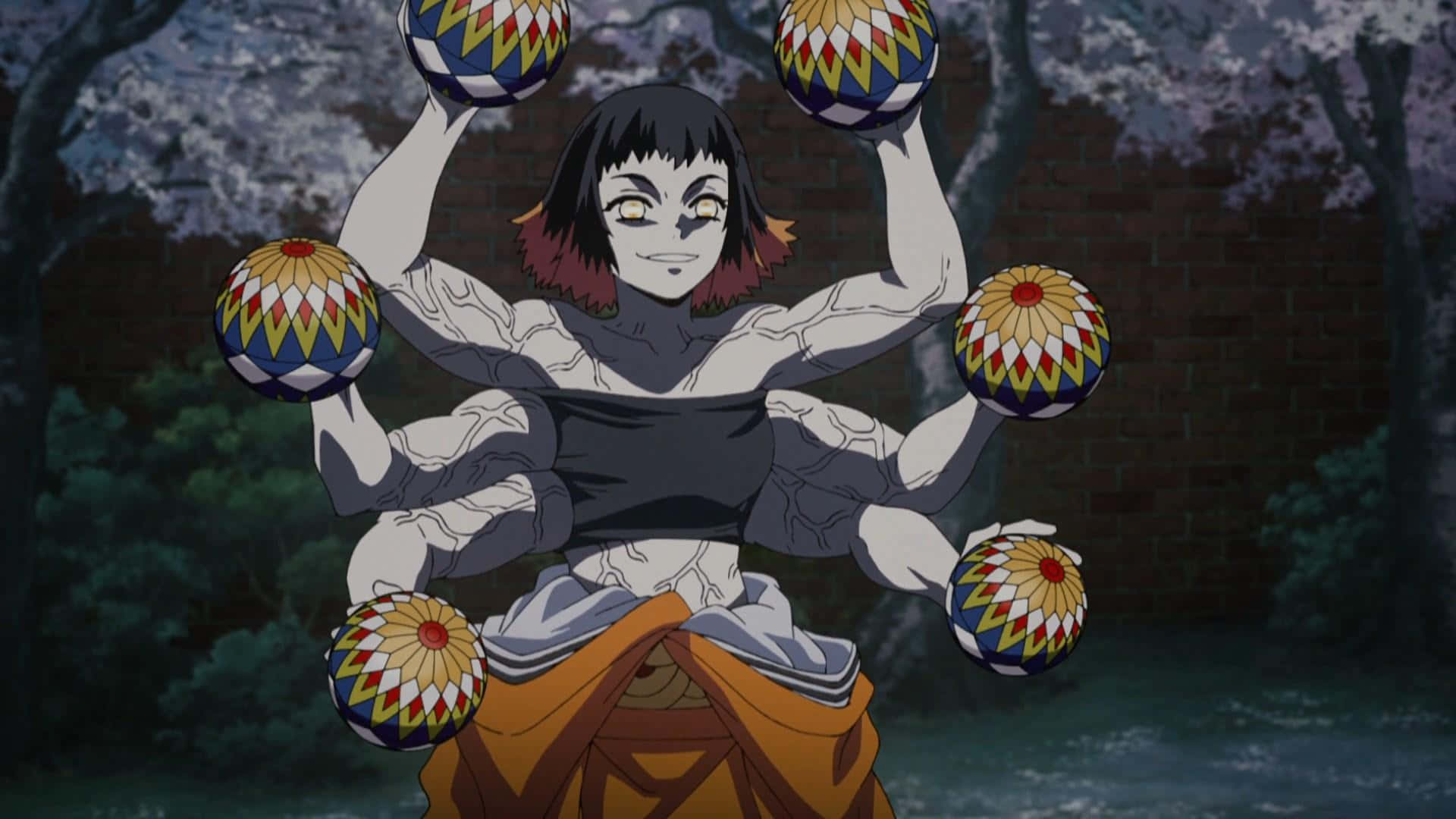 Kibutsujimuzan, El Poderoso Señor Demonio En La Popular Serie De Anime Demon Slayer. Fondo de pantalla