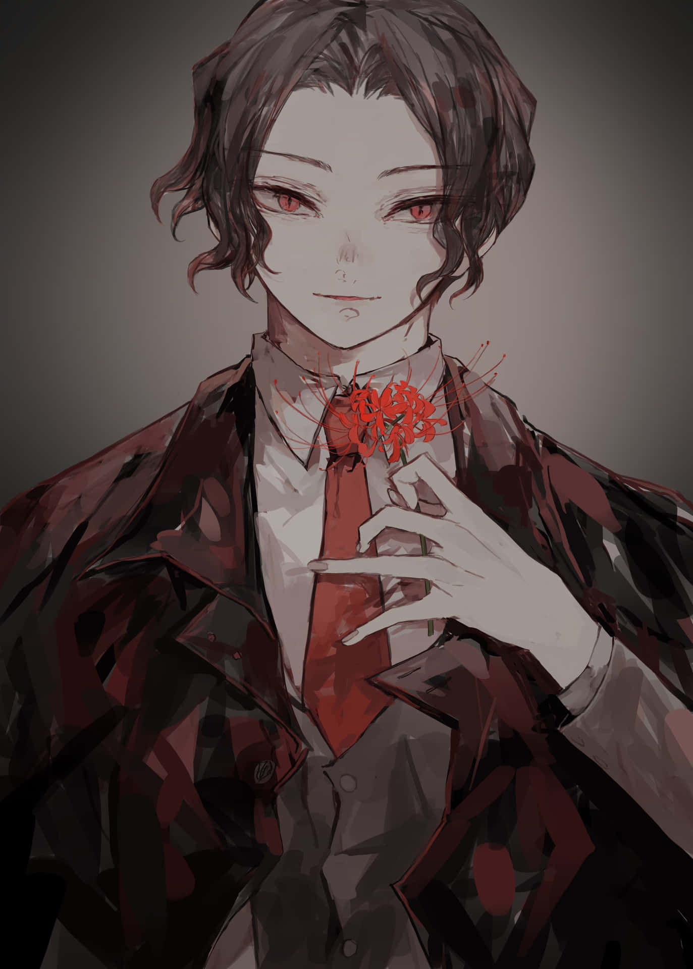 Florvermelha Kibutsuji Muzan. Papel de Parede
