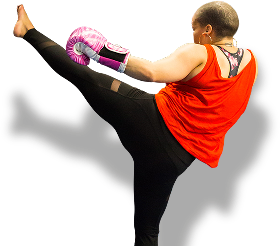 Kickboxer Performing High Kick PNG