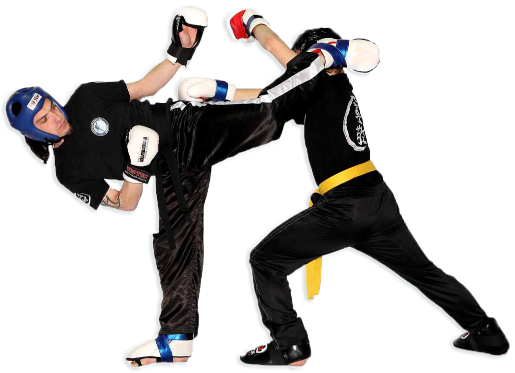 Download Kickboxing High Kick Defense Demonstration | Wallpapers.com