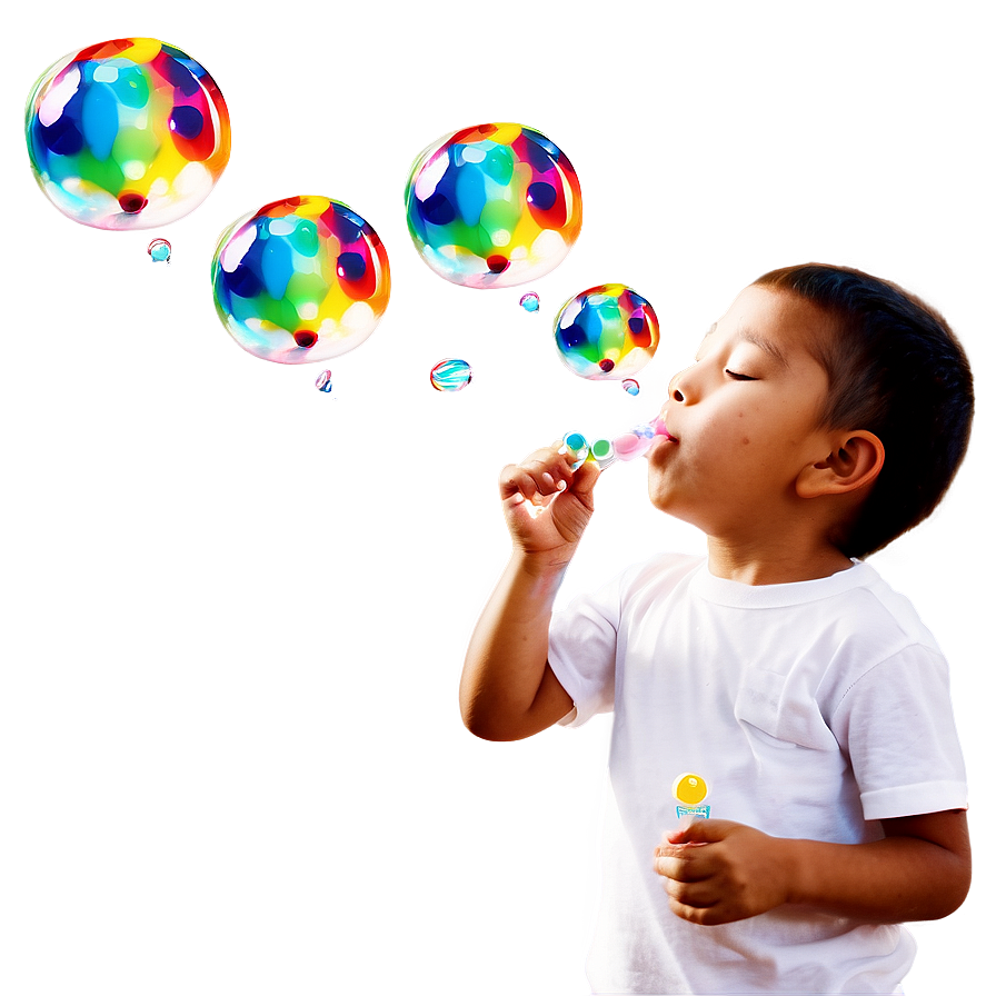 Kid Blowing Bubbles Png 05242024 PNG