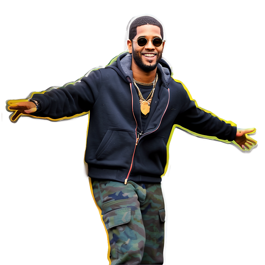 Kid Cudi Artistic Sketch Png 06242024 PNG