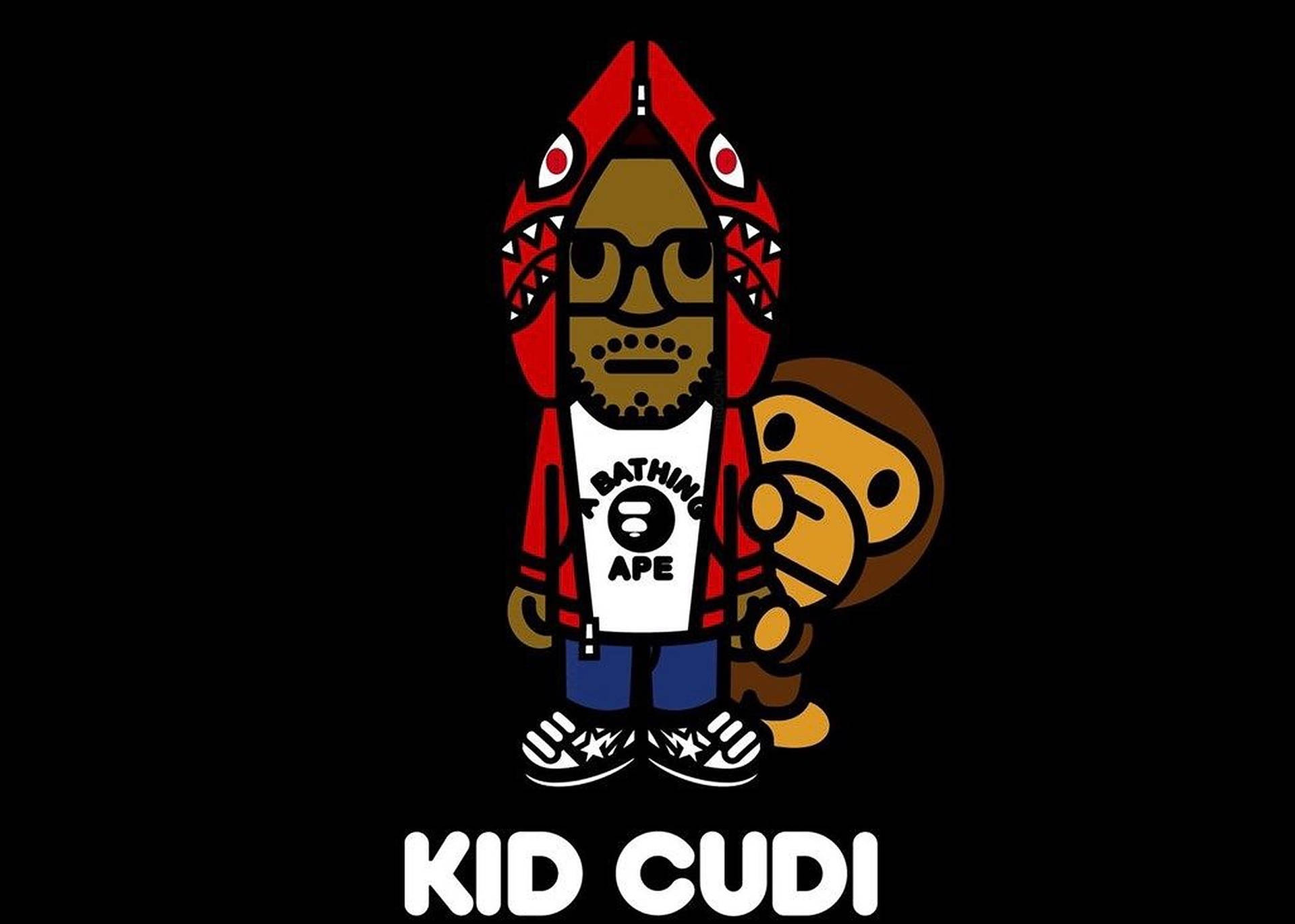 Kid Cudi BAPE Logo Wallpaper