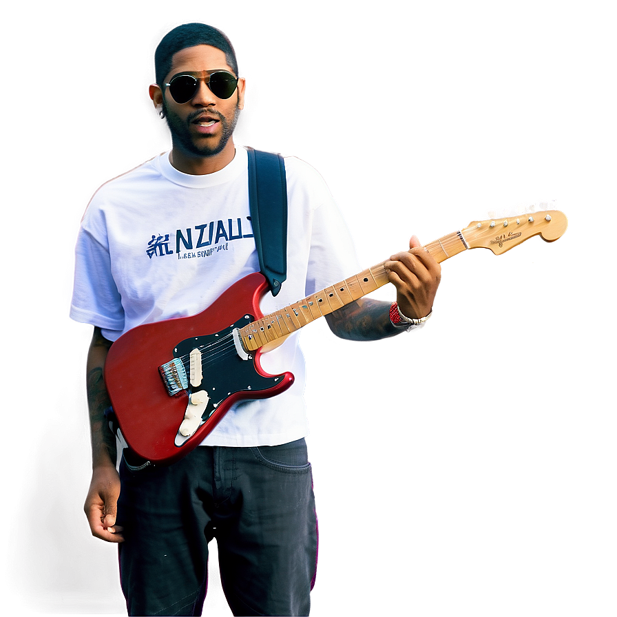 Kid Cudi With Guitar Png 17 PNG