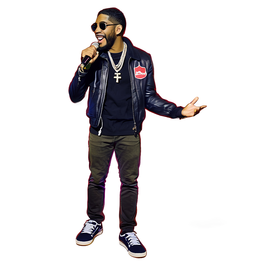 Kid Cudi With Microphone Png Ryw PNG