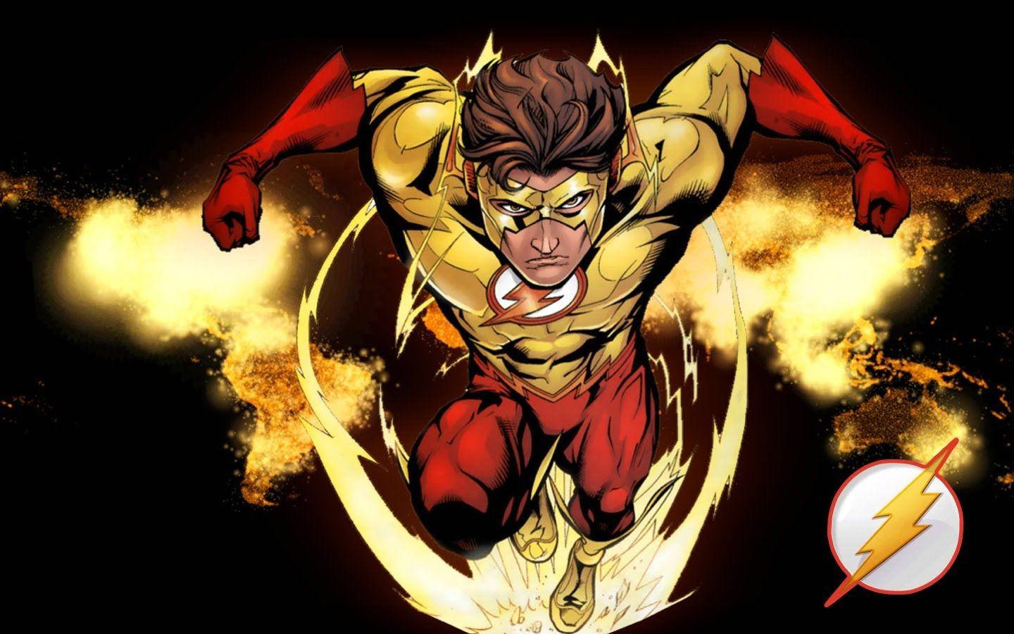 Artegráfica Do Kid Flash Para Papel De Parede De Computador Ou Celular. Papel de Parede
