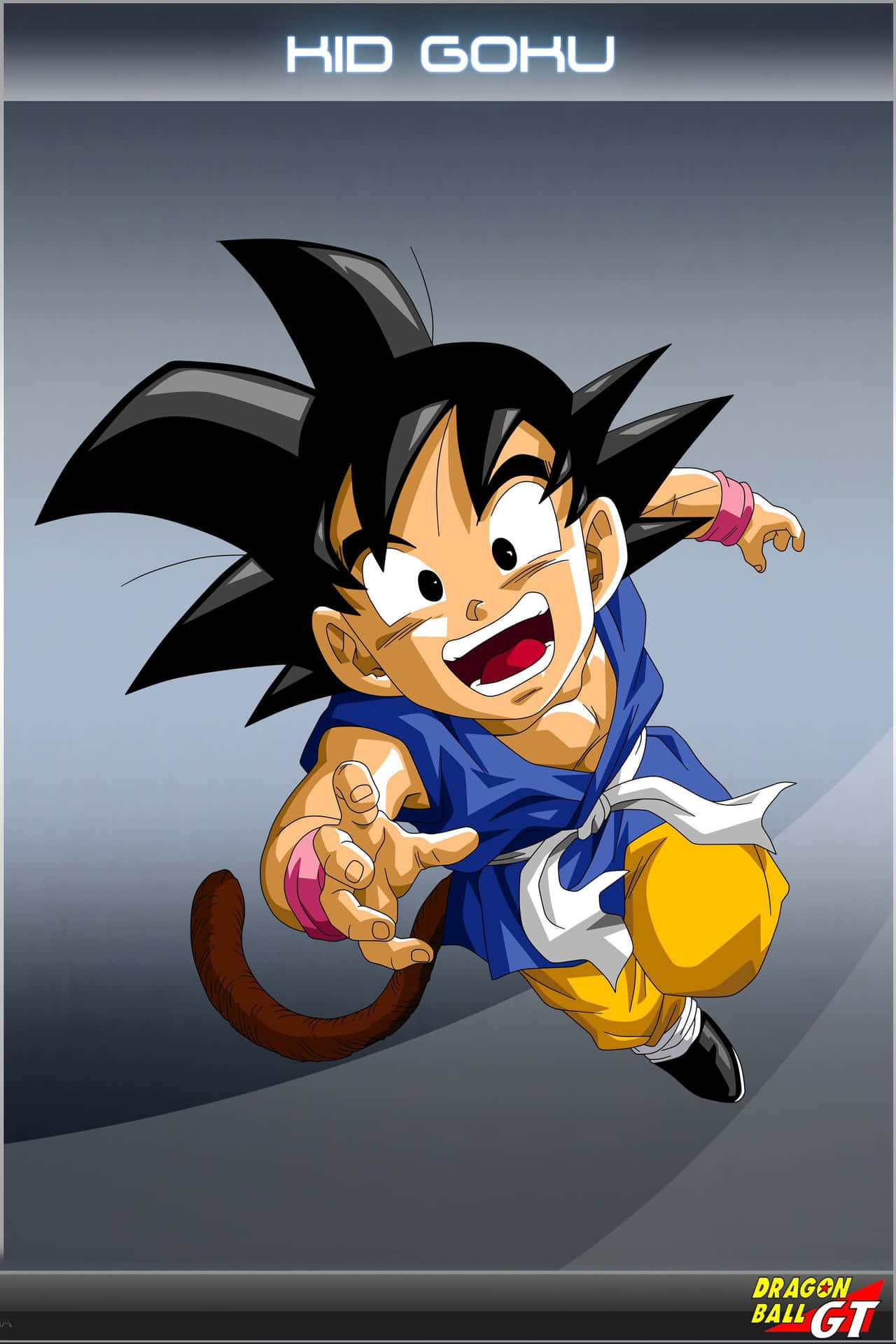 Kid Goku about to unleash a powerful Kamehameha! Wallpaper