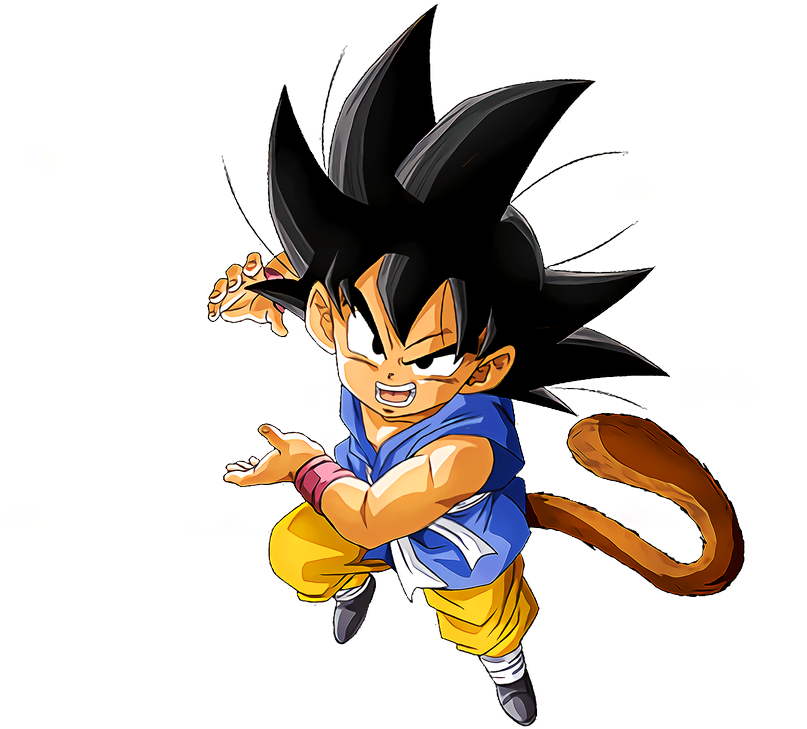 Kid Goku Action Pose PNG