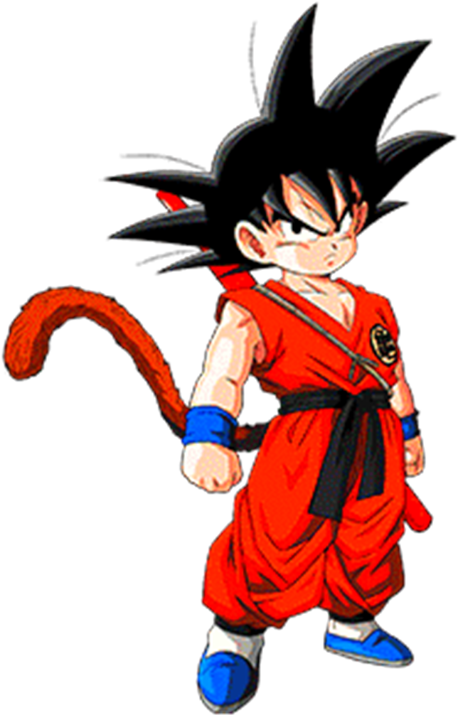 Kid Goku Classic Pose PNG