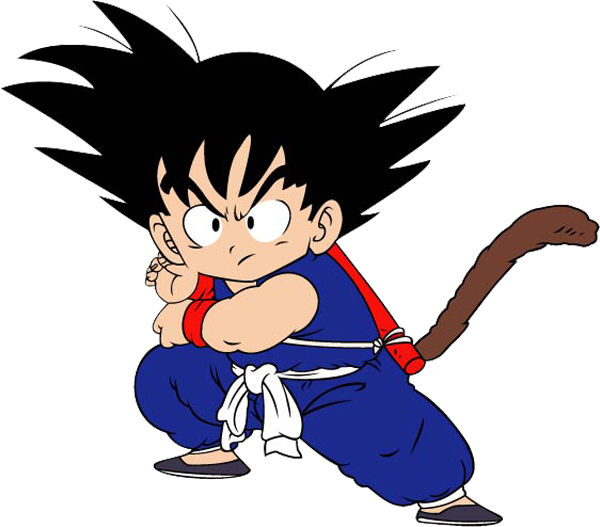 Kid Goku Classic Pose PNG