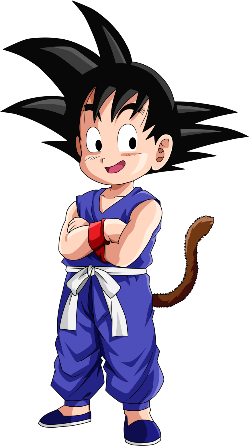Kid Goku Confident Pose PNG