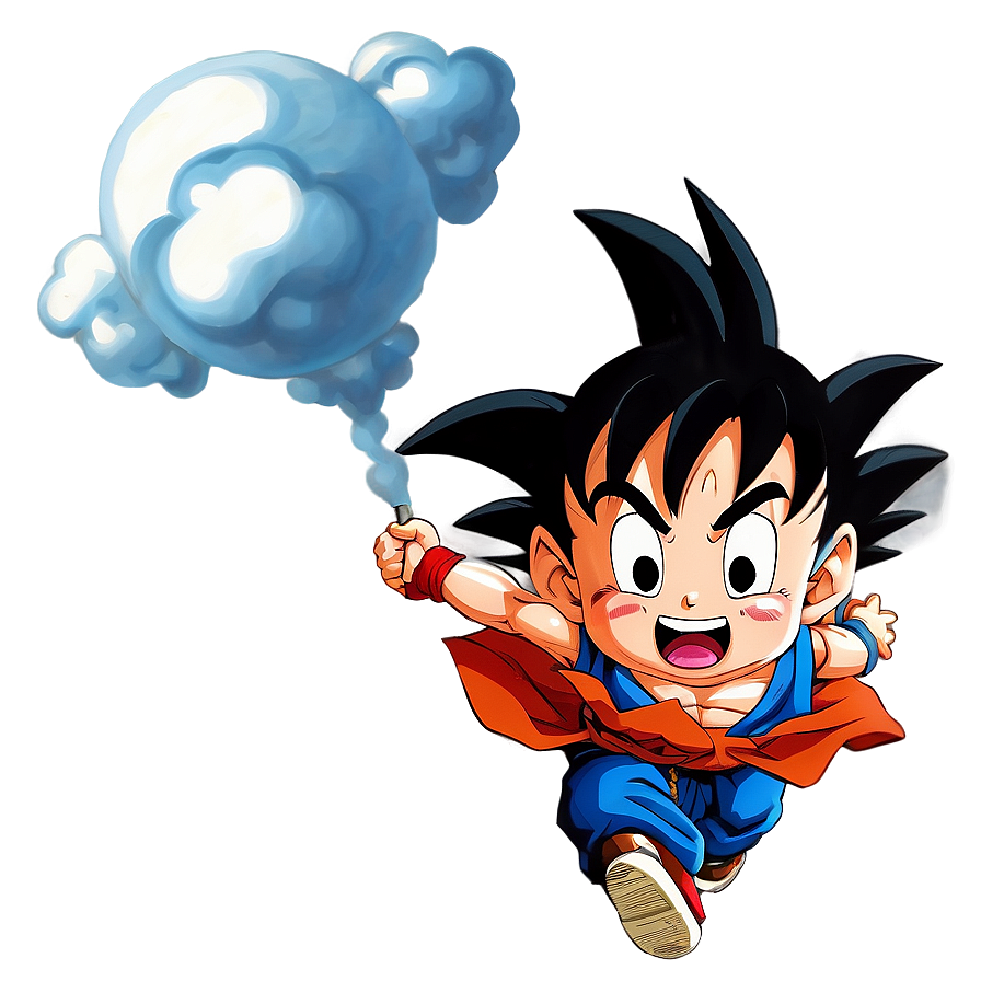 Download Kid Goku Flying Nimbus Png 04292024 | Wallpapers.com