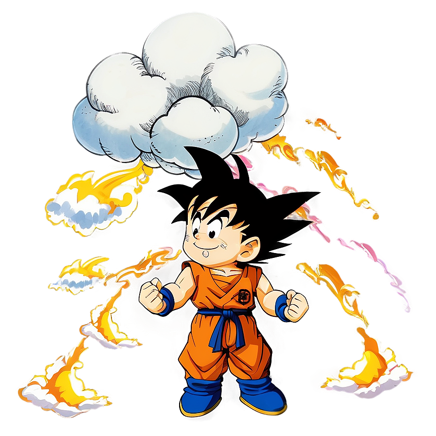 Kid Goku Flying Nimbus Png Wlp85 PNG