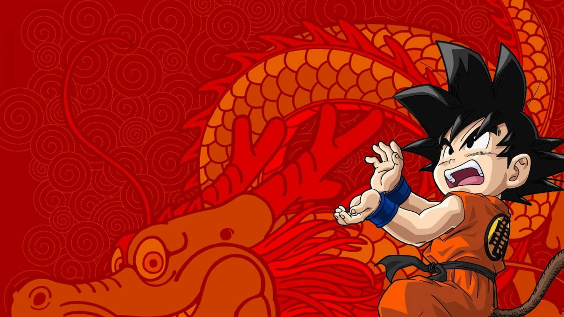 Kid Goku Kamehameha Wave Wallpaper