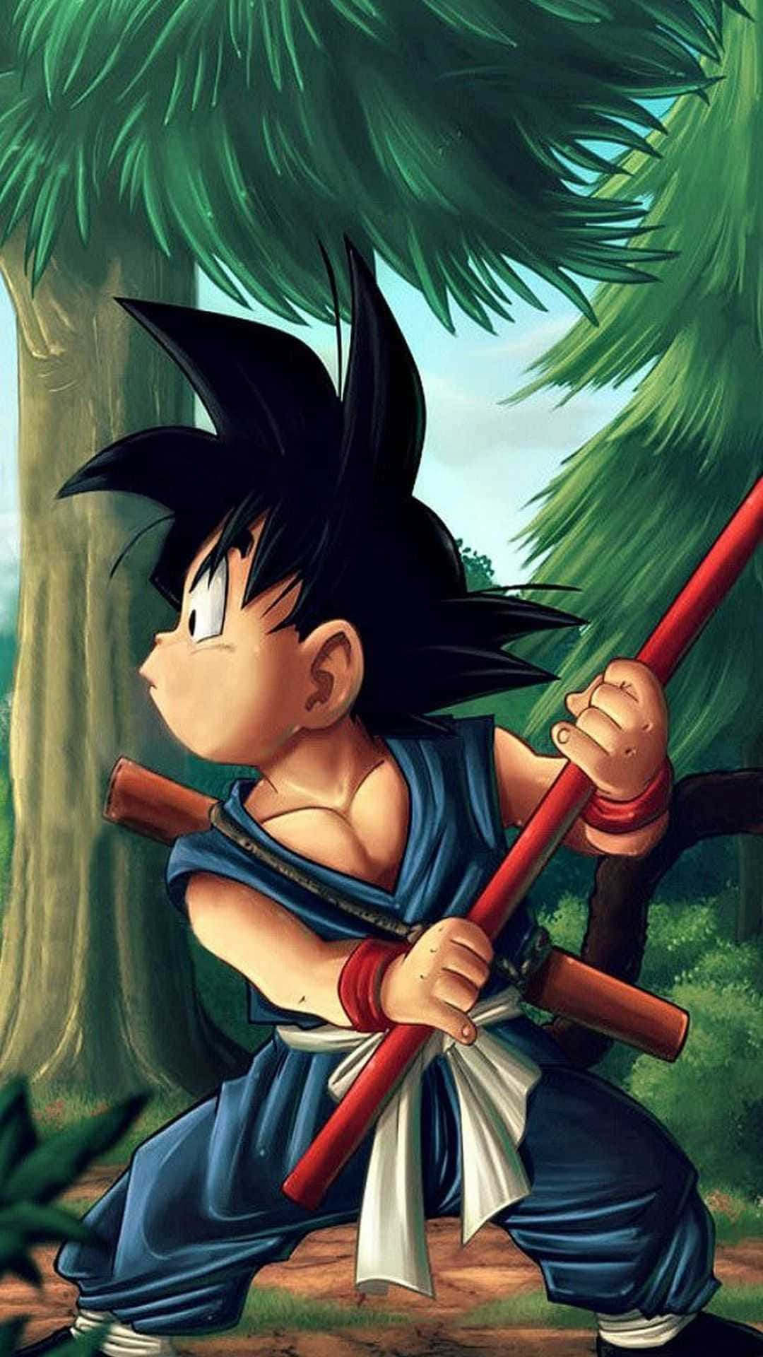 Kid Goku styrker med Kaio-ken. Wallpaper