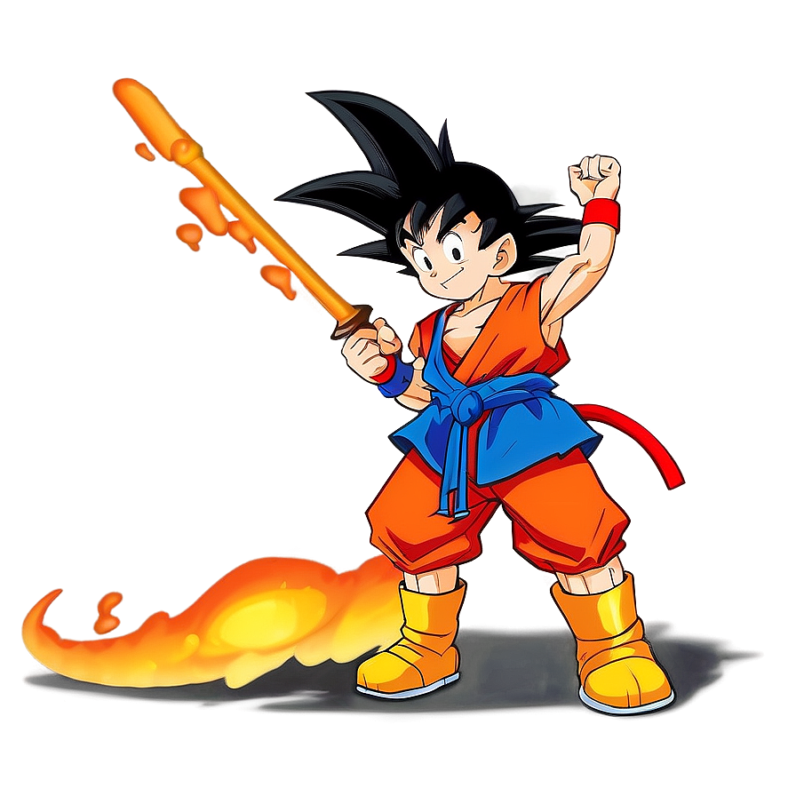 Download Kid Goku Tail Feature Png Wcs | Wallpapers.com