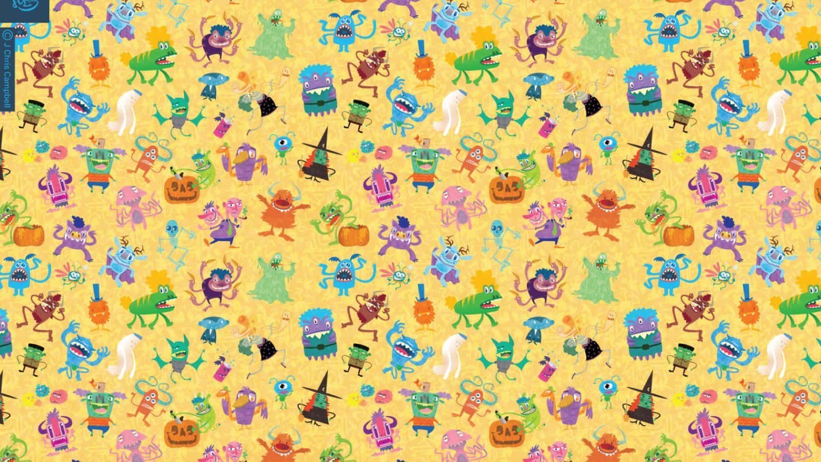 Indie Monster Kidcore Aesthetic Background
