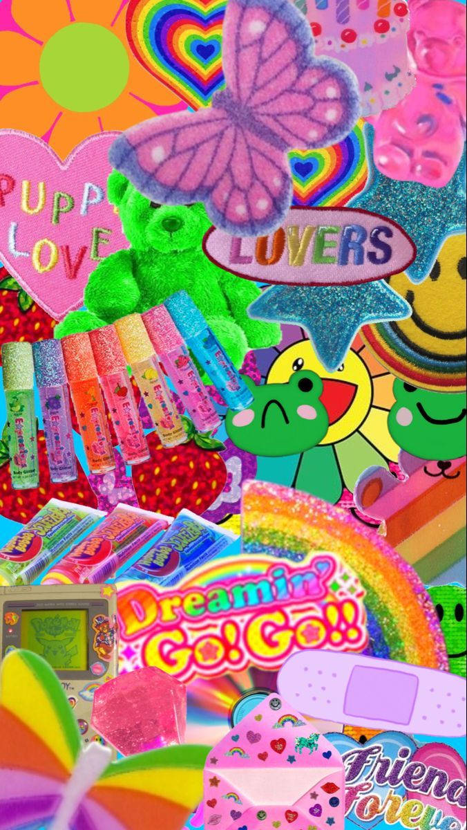 Kidcore Aesthetic Rainbow Wallpaper
