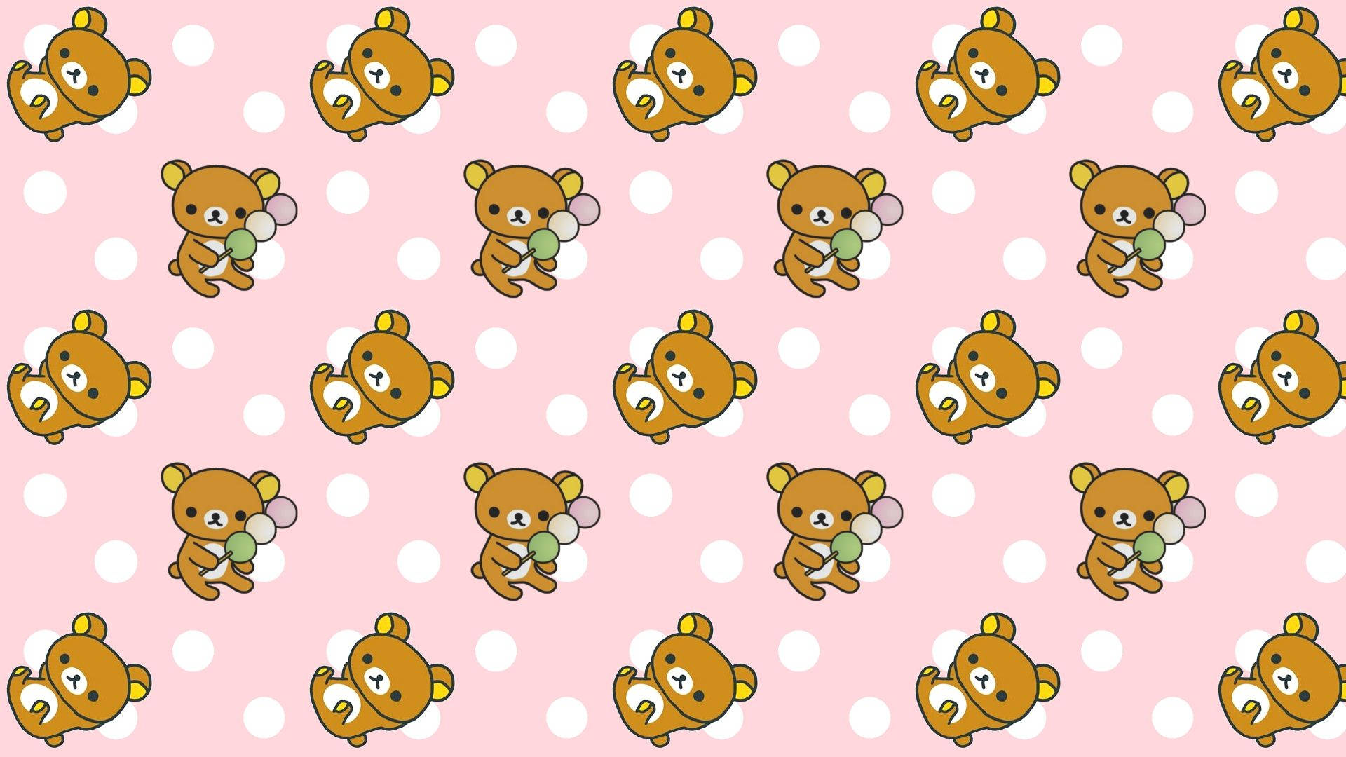 Kidcore Bear In Pink Background