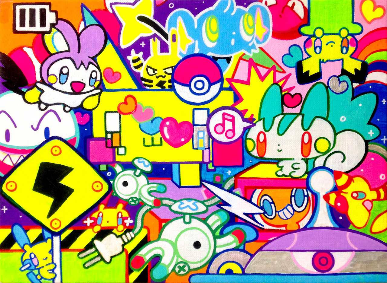 Kidcore Desktop Pokémon Digital Art Background