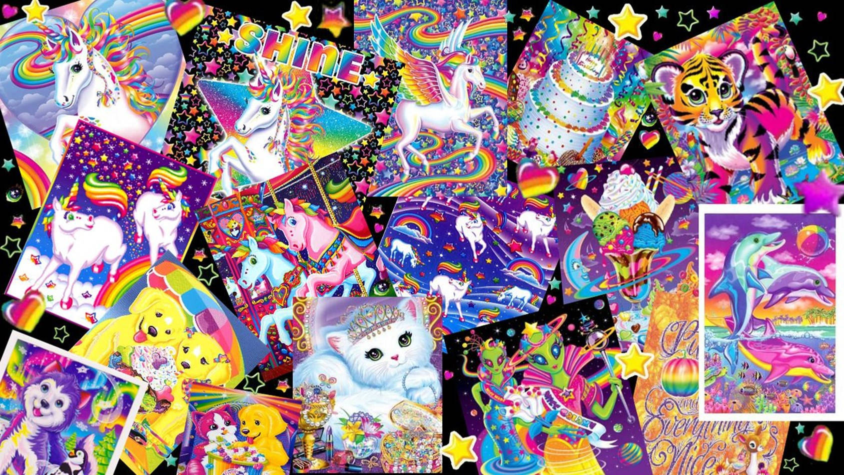 Dyr og mytiske væsner Kidcore Desktop Wallpaper Wallpaper