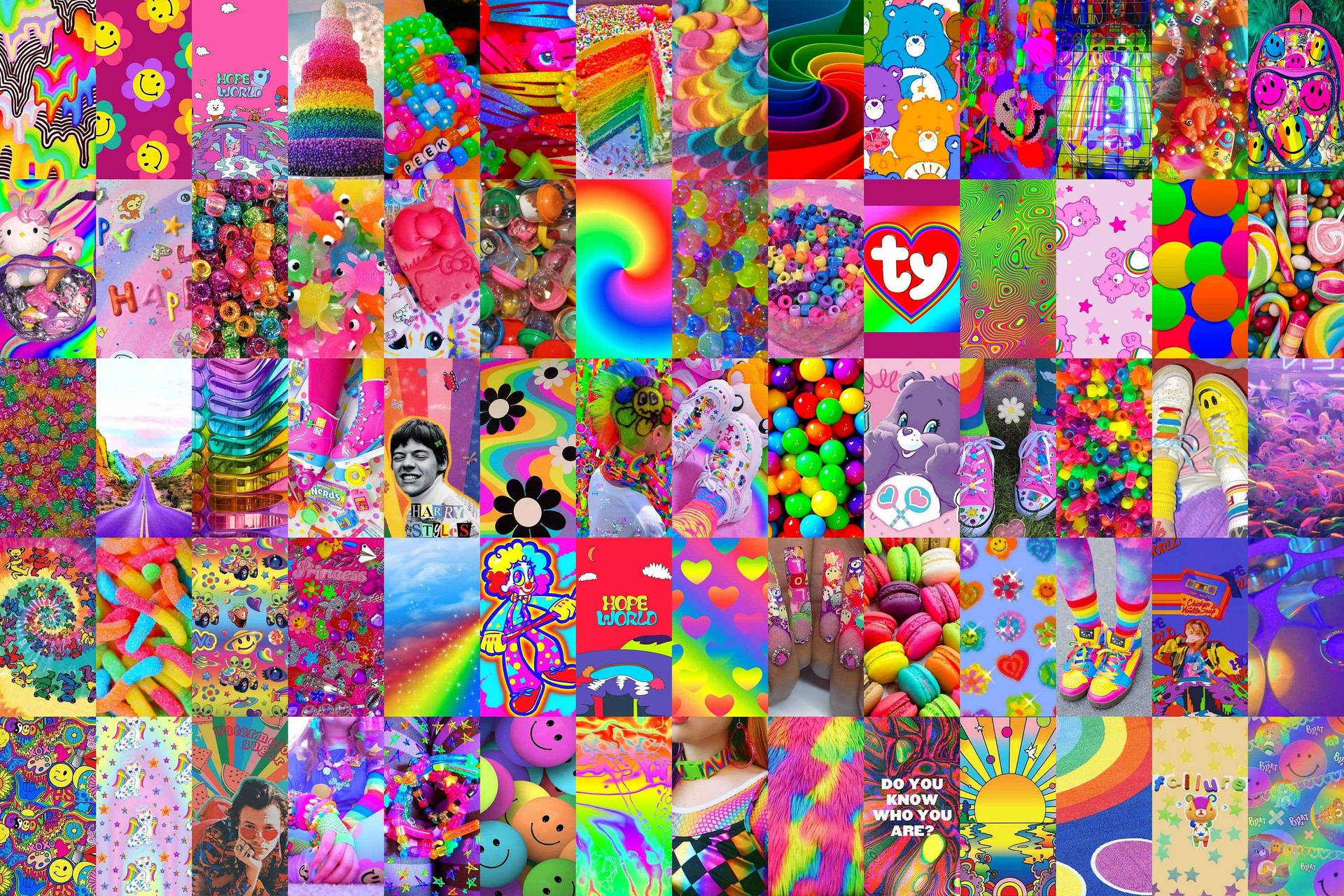 A Collage Of Colorful Pictures Wallpaper