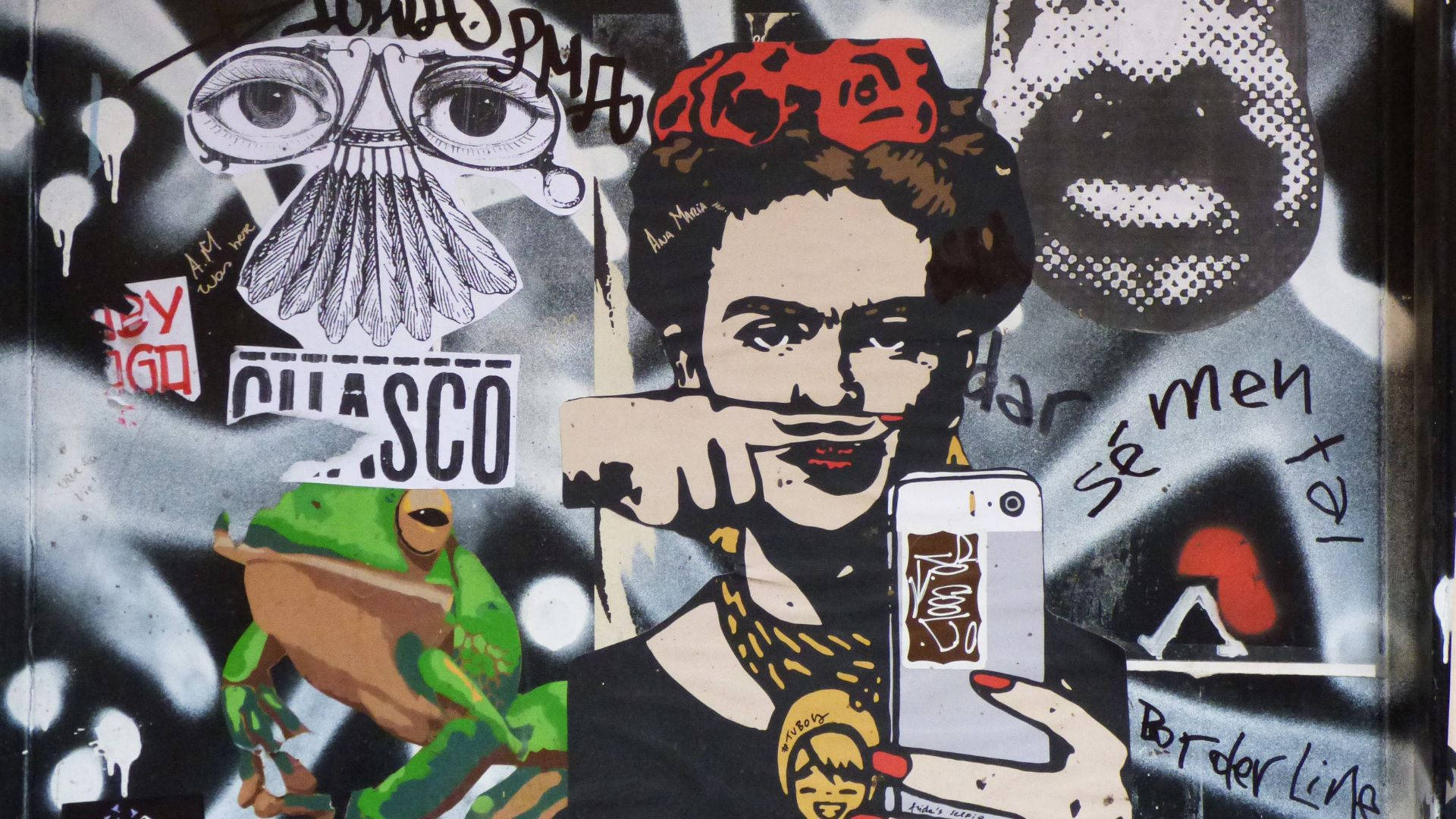 Frida Kahlo Selfie Kidcore Desktop Background