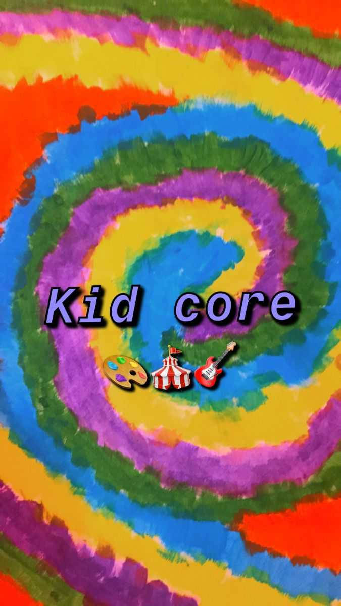 Kidcore Spiral Colors Wallpaper