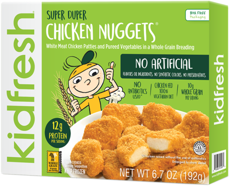 Kidfresh Super Duper Chicken Nuggets Packaging PNG