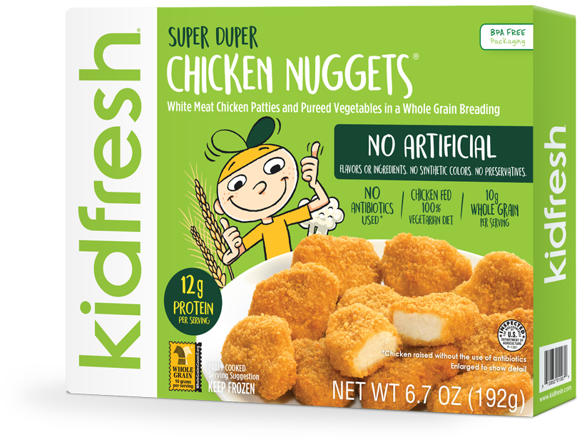 Kidfresh Super Duper Chicken Nuggets Packaging PNG
