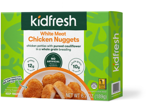 Kidfresh White Meat Chicken Nuggets Packaging PNG