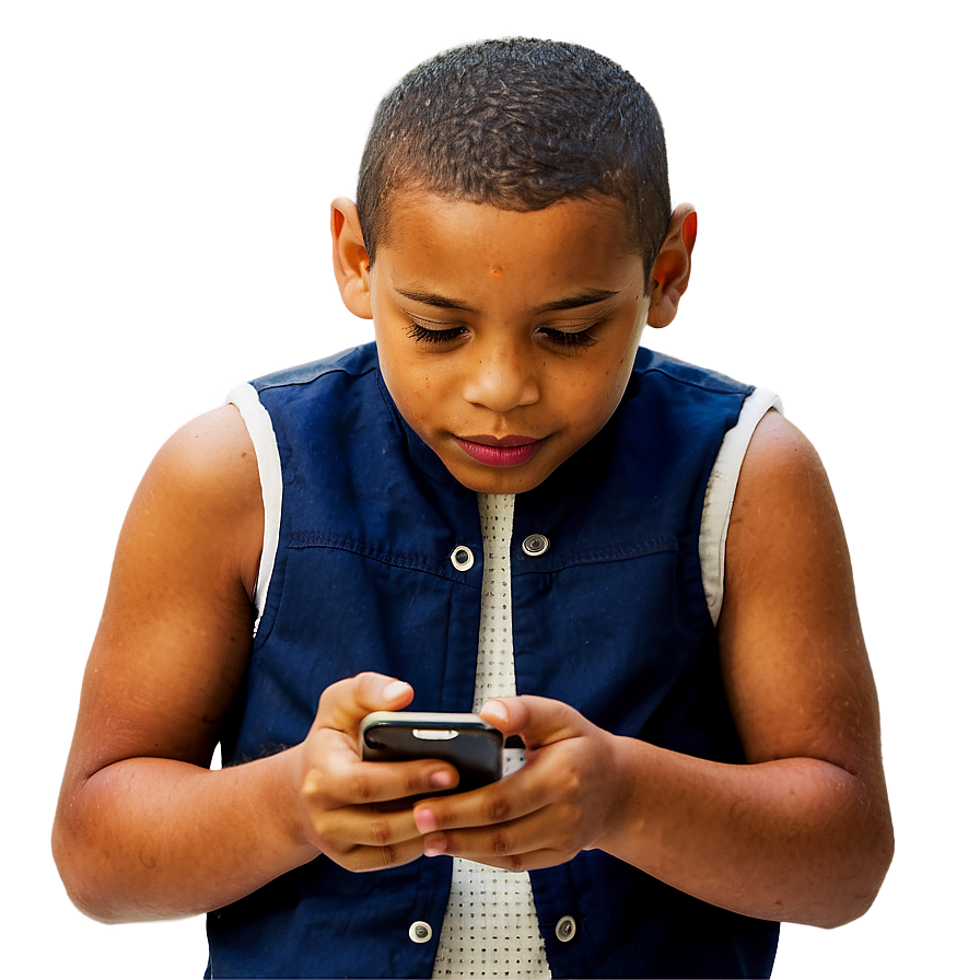 Kids And Smartphones Png Ern75 PNG