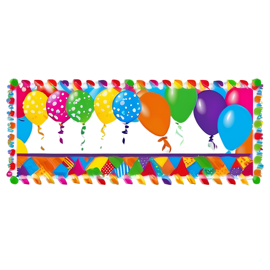 Kids Birthday Party Banner Png Biq PNG