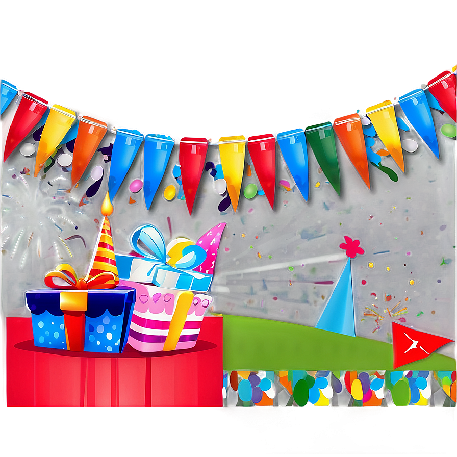 Kids Birthday Party Banner Png Xnc PNG