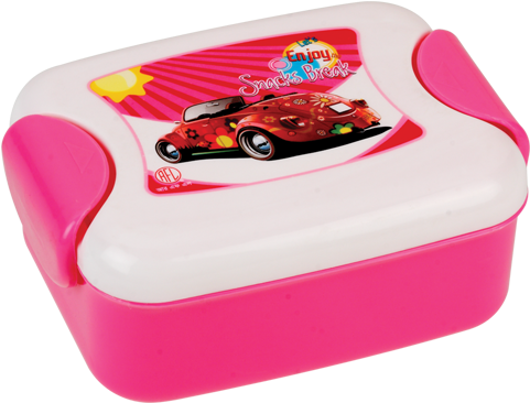 Download Kids Car Design Pink Tiffin Box | Wallpapers.com